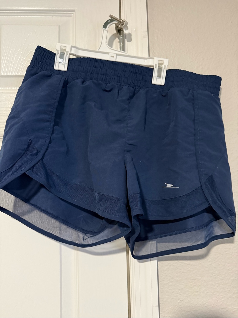 Women's Navy Athletic Running Shorts with Inner Brief